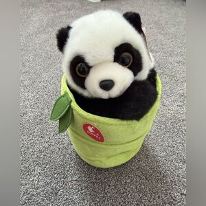 Aurora brand panda puppet in bamboo tube new with tags